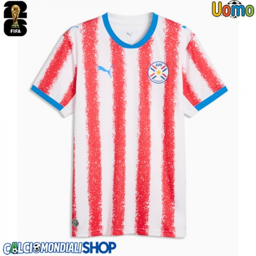Maglie da calcio Paraguay Prima Maglia Mondiali 2026  Manica Corta
